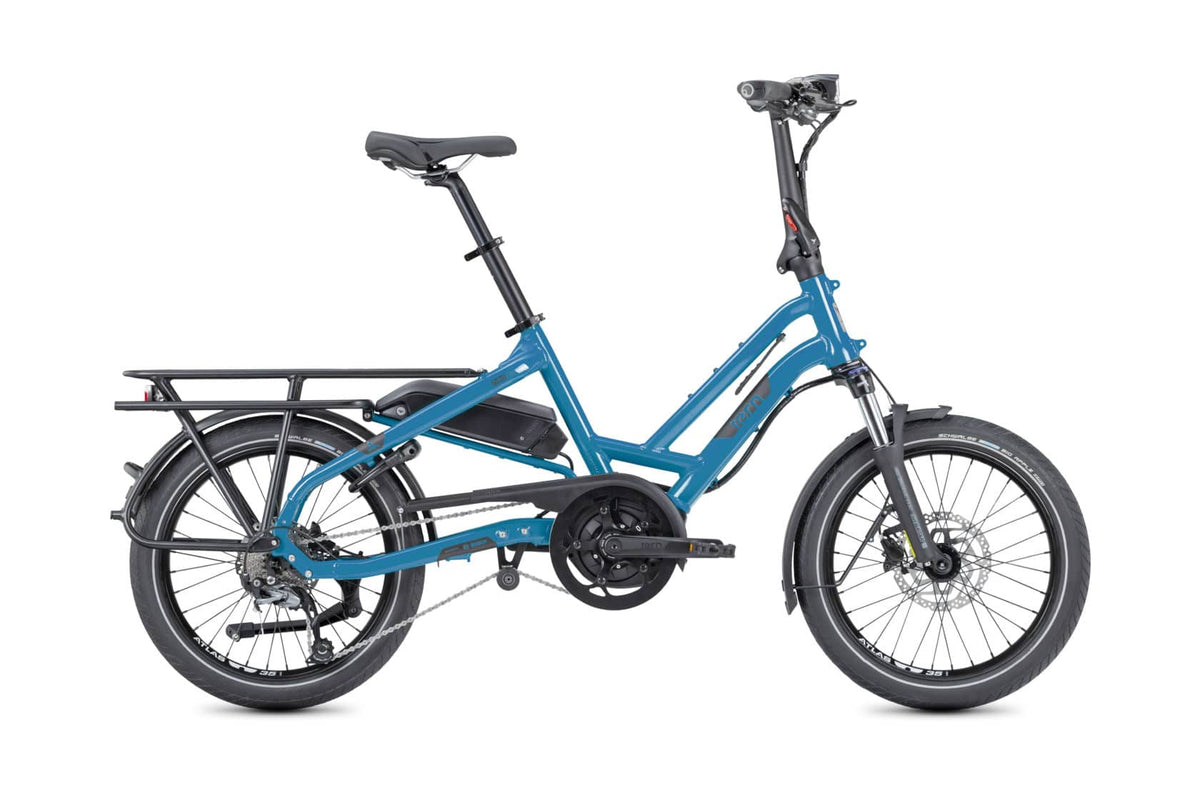Vélo cargo longtail électrique Tern HSD P9 Performance – Bosch 500 Wh, bleu
