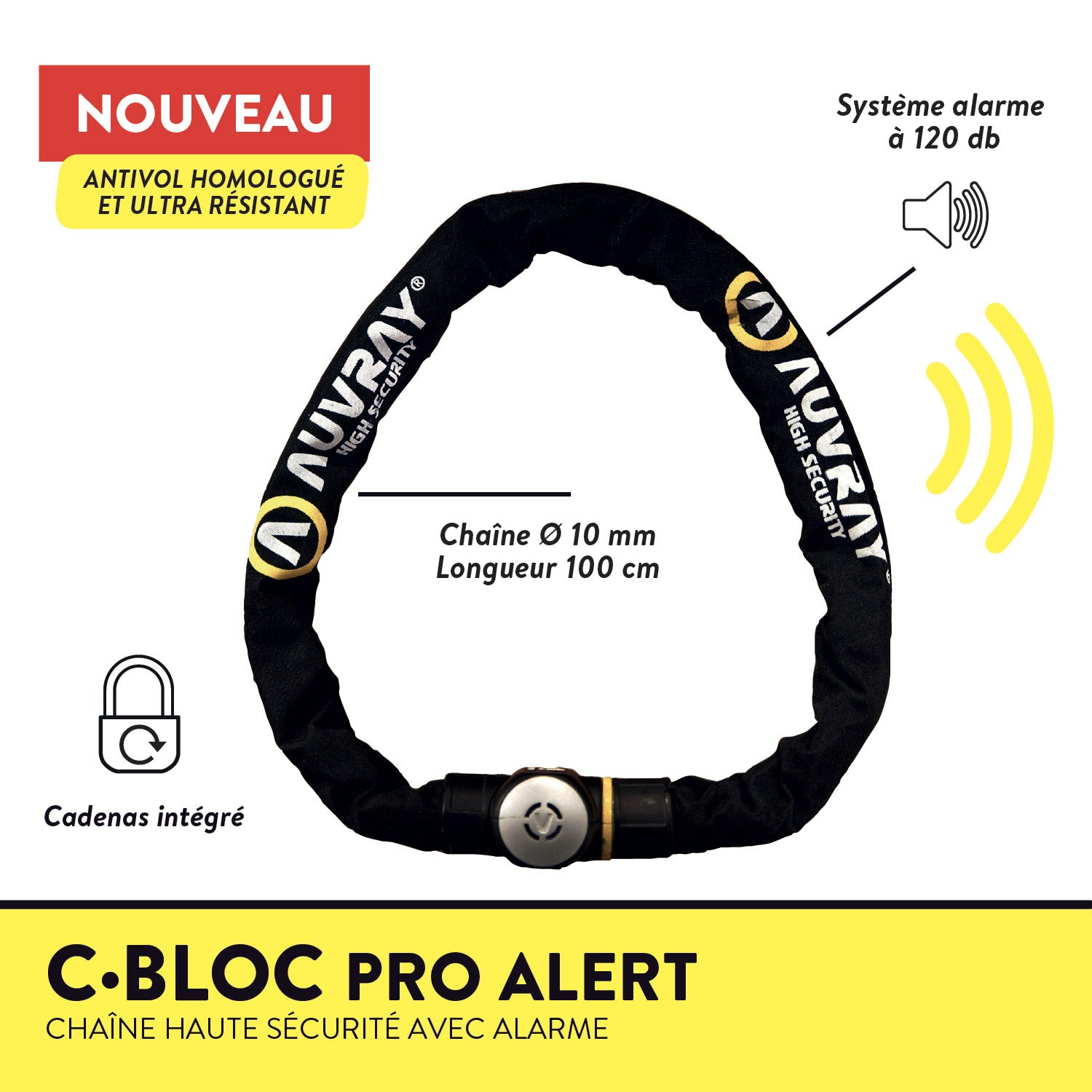 Vélo chaîne Alarme C Bloc - vélo cargo & longtail - Art