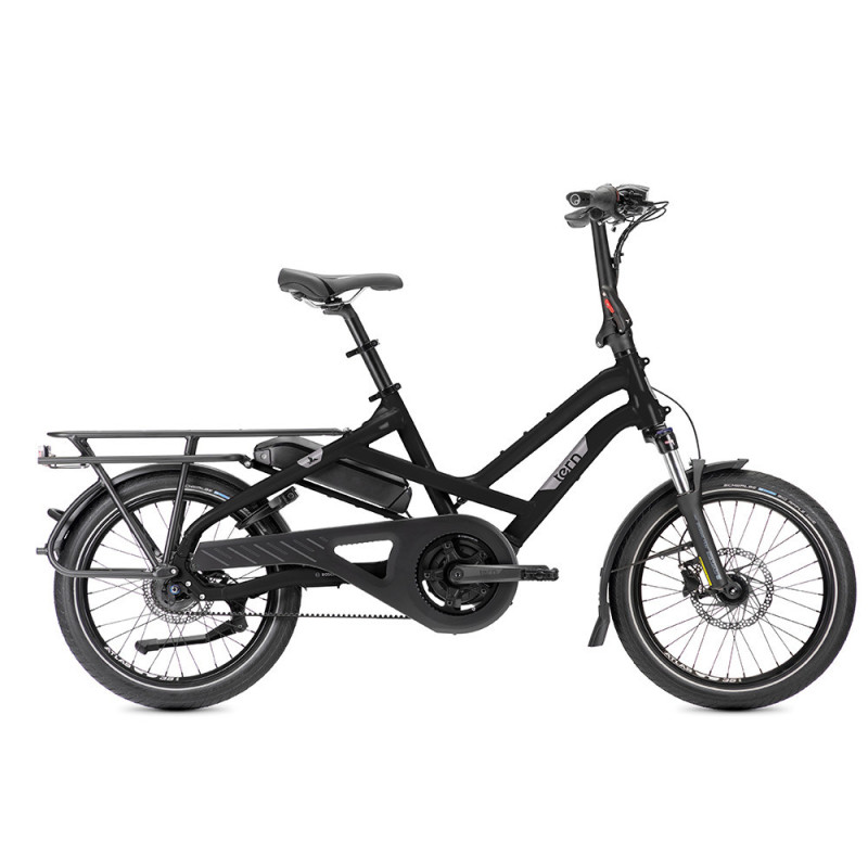 Vélo cargo longtail électrique Tern HSD P5i - Courroie Gates - Bosch 545 Wh