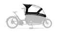 Housse de pluie Plus installée sur un vélo cargo électrique Urban Arrow FamilyNext