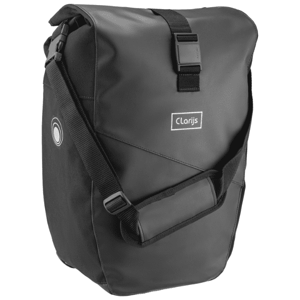 2-en-1 Sacoche vélo & sac à dos - Matière recyclé - Black - Clarijs